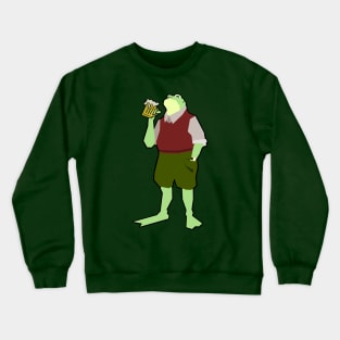 Drinking funny Frog Crewneck Sweatshirt